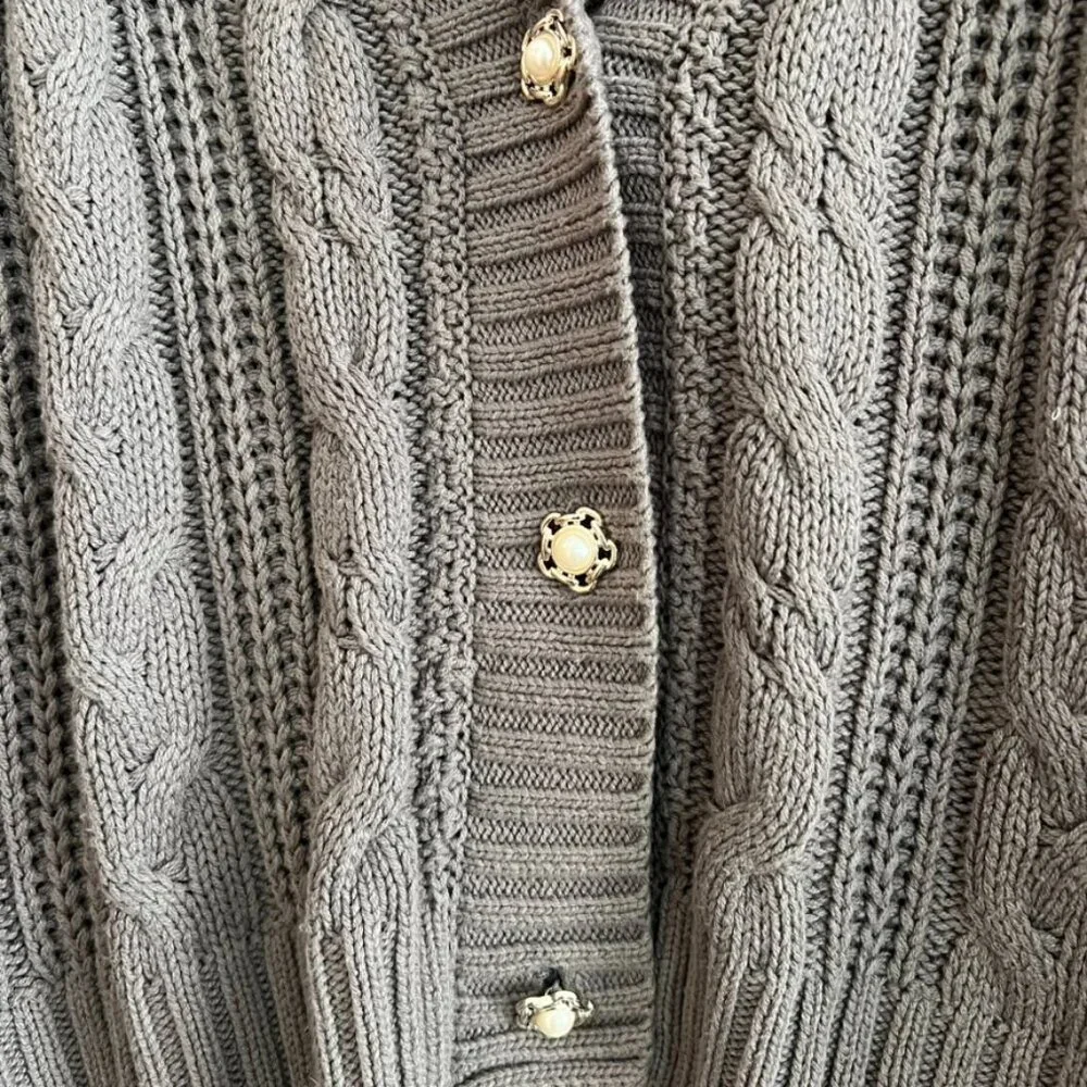 ❤️ Grey Chunky Knit Sweater